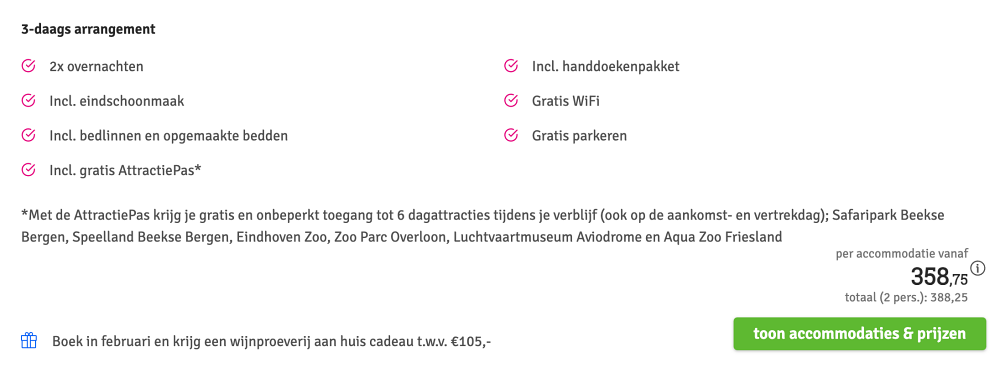 goedkoopste safari resort beekse bergen aanbieding