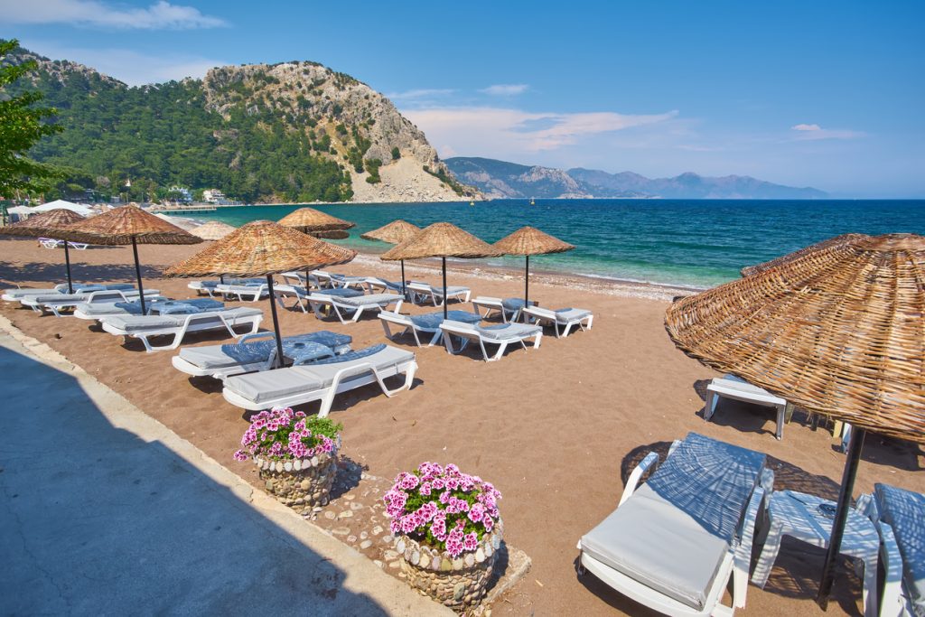 Turkije Marmaris Strand Zee Ligbedjes